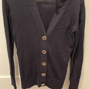Tory Burch navy blue cardigan